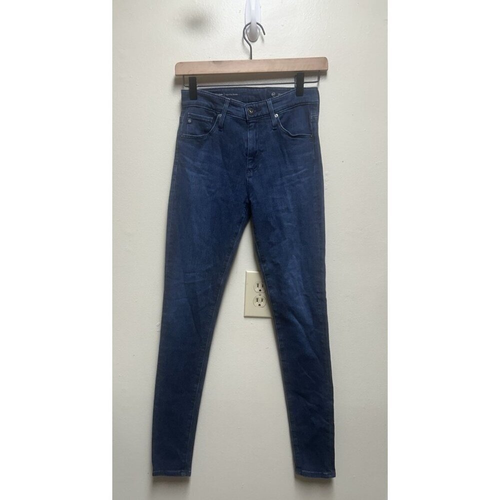 ag farrah high rise skinny 24r Blue Jeans 5 Pocket 29L Cotton Modal Stretch